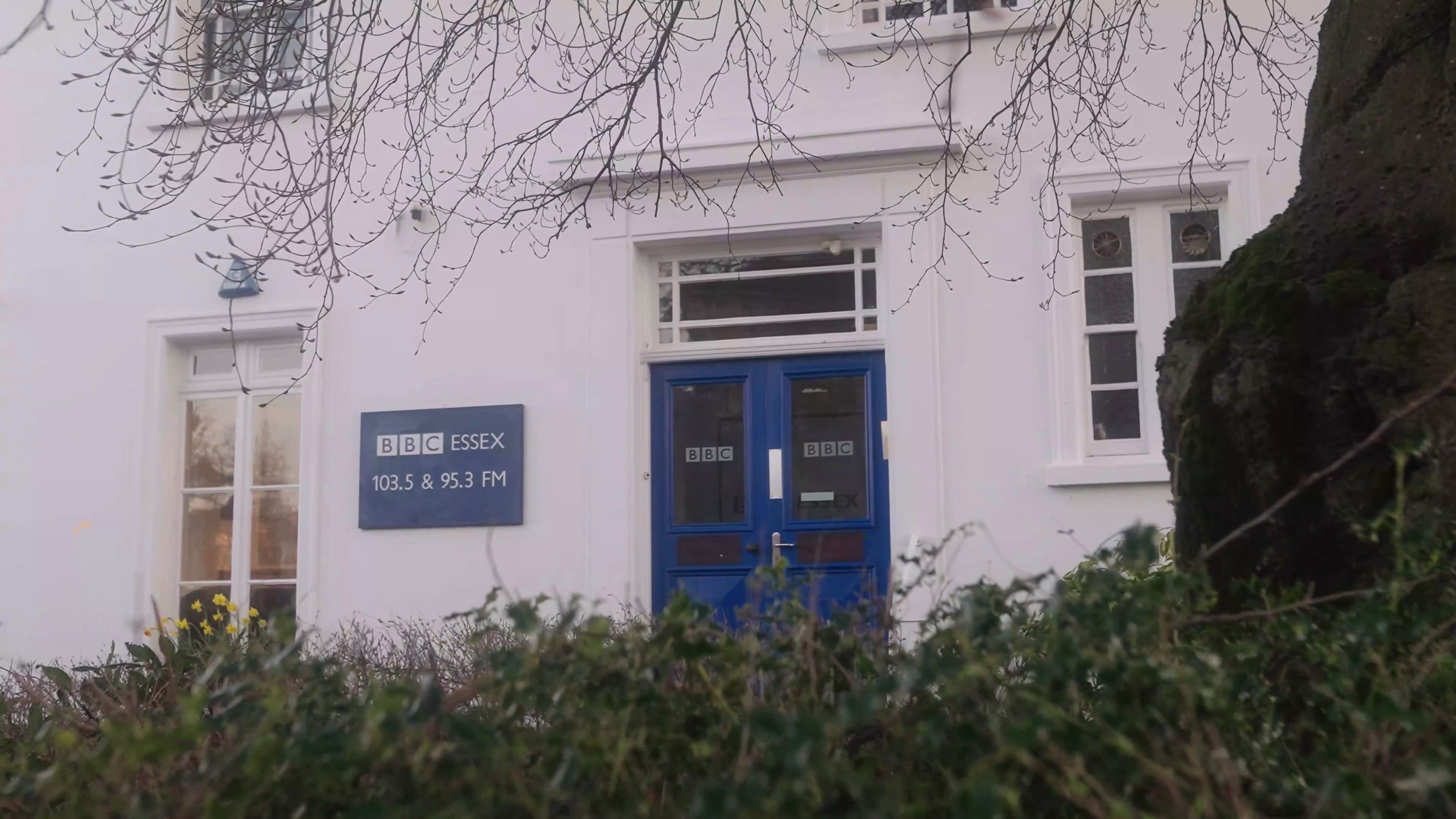 Radio studio entrance in Essex